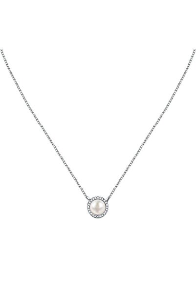 MORELLATO Pearl Necklace, 925 silver, rhodium plated, natural pearl, crystals...