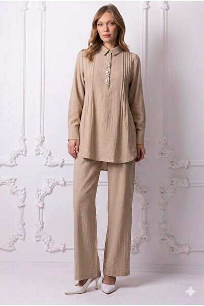 Moodbasic NERVÜRLÜ DÜĞMELİ TAKIM