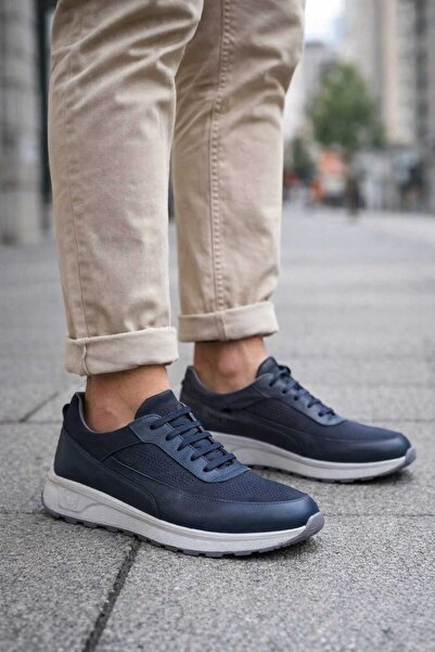 oktay kundura Sneakers Casual Daily Comfortable Orthopedic B2026 Navy Blue Le...