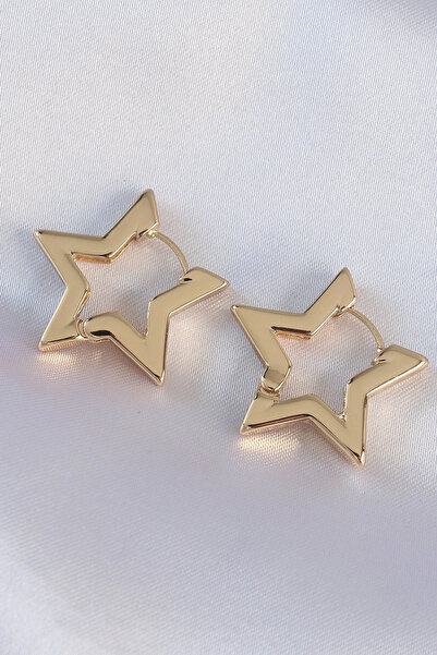 online kapsulavm avm alışveriş Brass Gold Color Star Earrings
