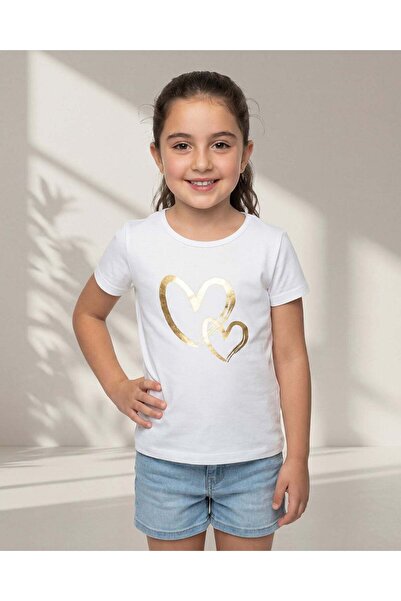 REDTAG تي شيرت أبيض مطبوع للبنات