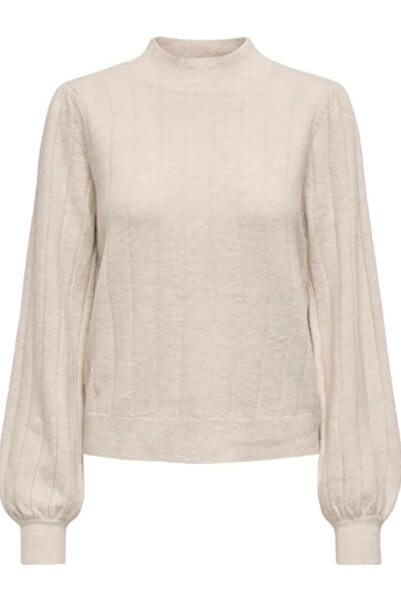 ONLY Women's Light Gray Beige Sweater 15343012