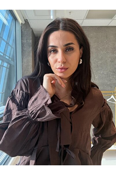 DYSTUDİODESİGN قميص ليوسل بأربطة أمامية