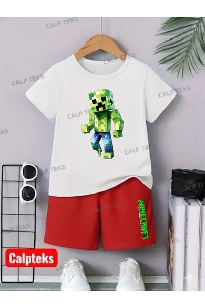 CALP TEKS JEDNODJELOVNI ZELENI KROJ KRATKE HLAČE I MAJICA ZA DECU
