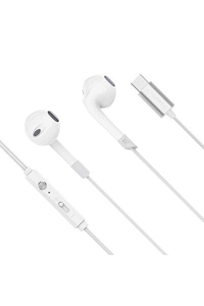 Kruger&Matz USB-C C2 Wired In-Ear Headphones with Microphone KMPC2, White