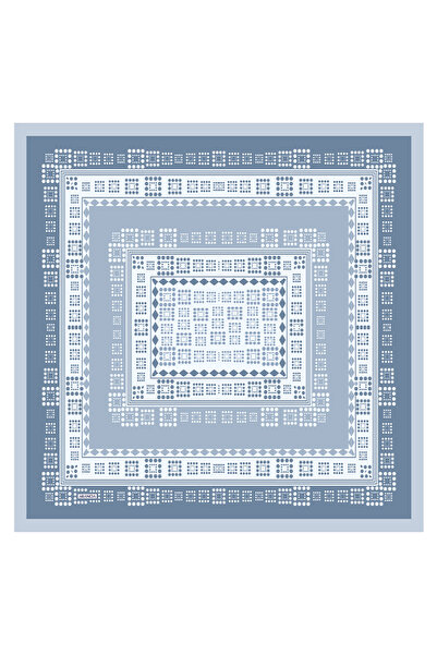 Arancia Eșarfă albastru deschis 90X90 mătase Twill