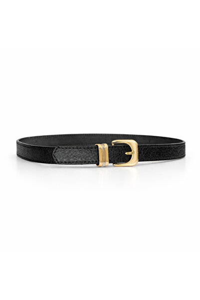 keisy Carla Gold Buckled Women's Seam Detail Belt