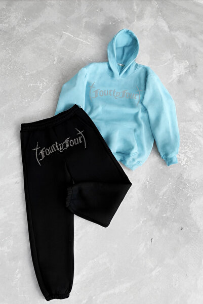 Flaubert Unisex Stone Printed Sweatshirt-Sweatpants 2-Piece Set Oversized 3 T...