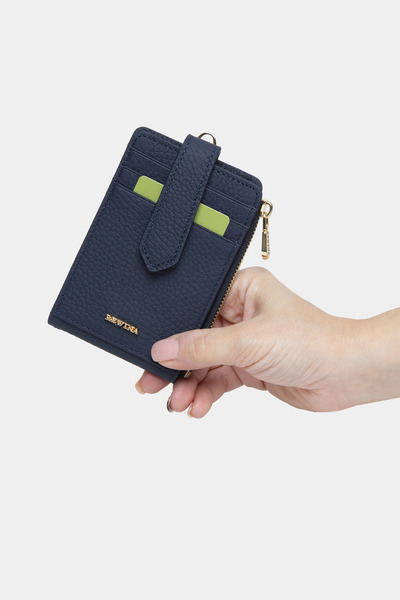 REWİNA Massarelli X Genuine Leather Women's Wallet Card Holder and Navy Blue ...