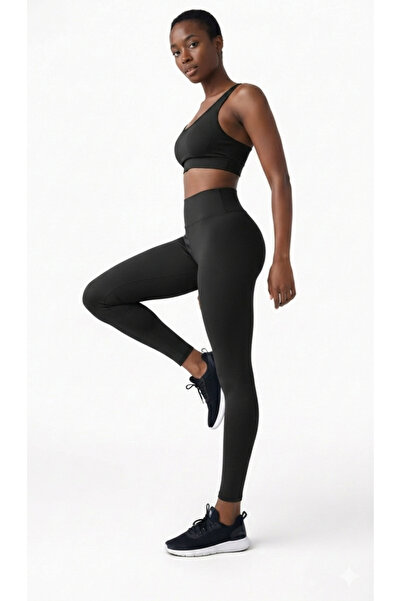 H1 Style Shaping / Sculpting Stretchy Sportsman High Waist Tights Black