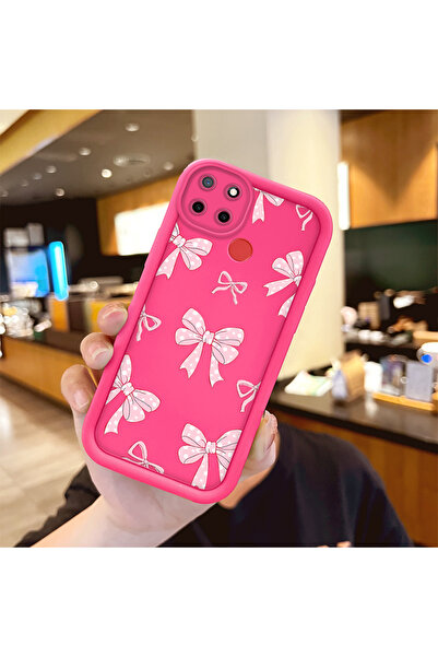 Hontinga حافظة هاتف Realme C25 متوافقة مع نمط فيونك من السيليكون المقاوم للصد...