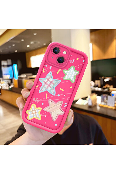 Hontinga iPhone 13 Compatible Silicone Shockproof Rose Red Phone Case Colorfu...