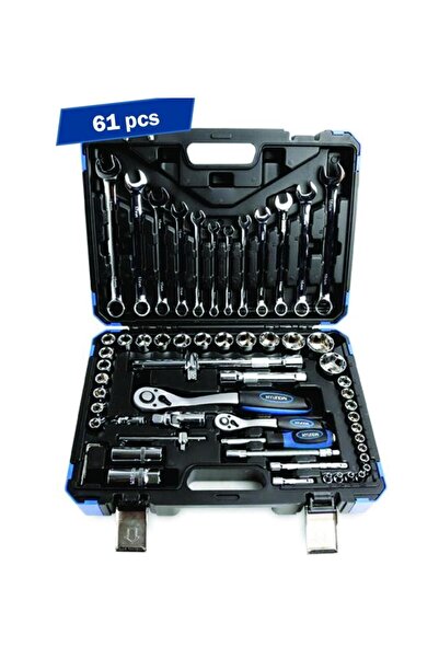 Hyundai Trusa chei tubulare HY-59656, 61 piese (Negru/Albastru)