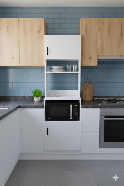Haus Modüler Mocha 2 Erzak,Kiler,Mutfak Dolabı Çok Amaçlı Dolap