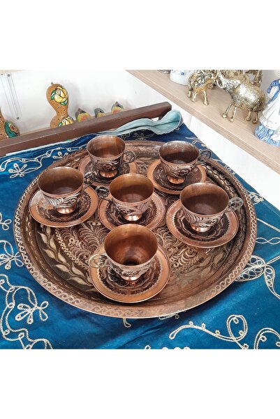 hatıralar Antika Bakır Tepsili Takım