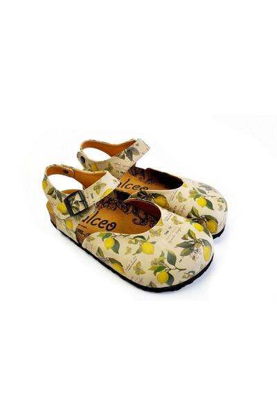 Mundos Kadın Vegan Deri Bej Sandalet - Limon Ağacı Model - CAL1606