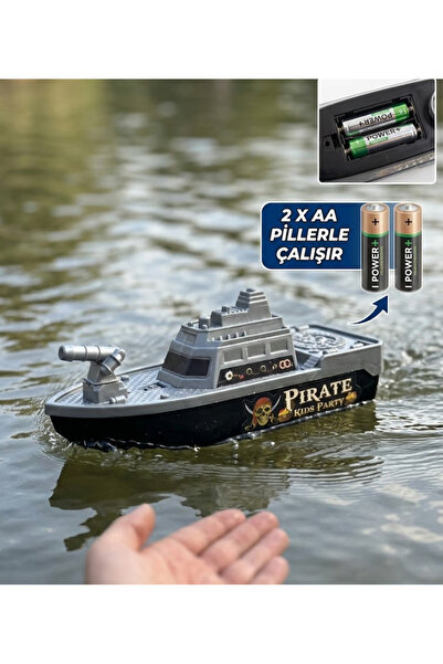 LRS STORE Pilli Yüzen Oyuncak Tekne – Pirate Kids Party – Suda Yüzer – Küvet ...