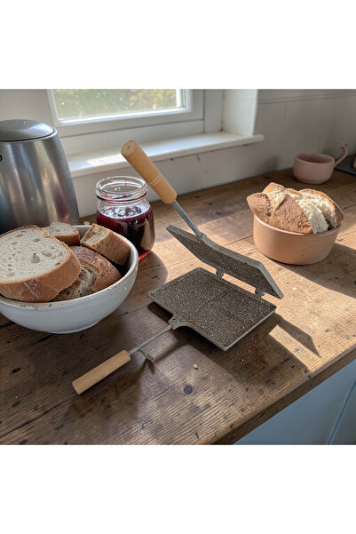 Bonera Cast Iron Stove Top Toaster with Granite Effect