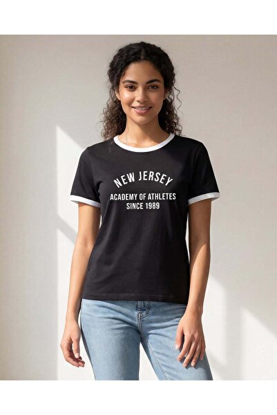 REDTAG Women Black Active T-Shirt