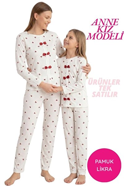 Tarık Kids Homewear Bow Detail Ribbed Knit Corded Fabric Transitional Fabric ...