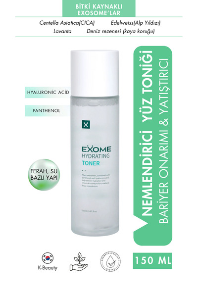 Exome Hydrating Toner Nemlendirici ve Cilt Dengeleyici Yüz Toniği Panthenol H...