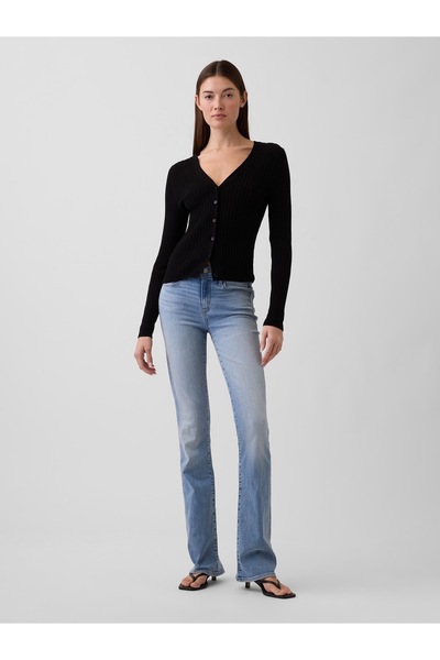 GAP Kadın Açık Mavi Mid Rise Universal Baby Boot Jean Pantolon
