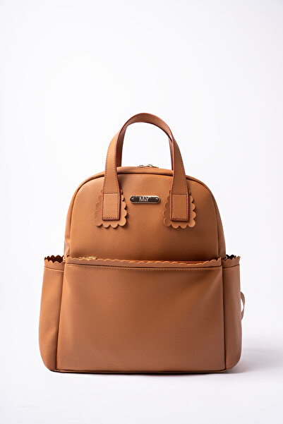 MY Collection Lujai̇n D Leather Mother Baby Care Backpack Bag