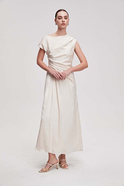 Nichii Plain short-sleeve maxi dress