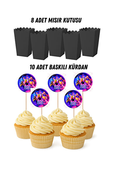 HAPPYLOOPPARTY Kpop K-Pop Demon Hunters Temalı Doğum Günü Mısır Kutusu Baskıl...
