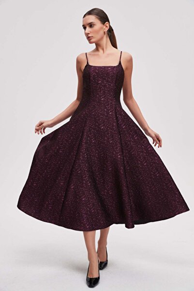 Livia فستان ميدي منقوش بنقوش بدون أكمام