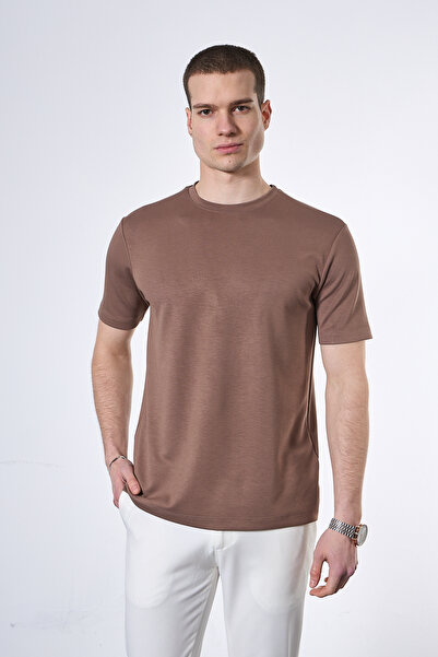 Mesfeno modal Material textil Regular cu decolteu în formă de O tricou