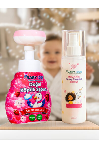 Baby İcon Doğal Çocuk Köpük El Sabunu Çilek Kokulu Vegan Parabensiz + %100 Or...