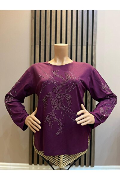 AKMAVİ Women's Middle-Aged and Older Women's New Season Mother Stone Combed C...