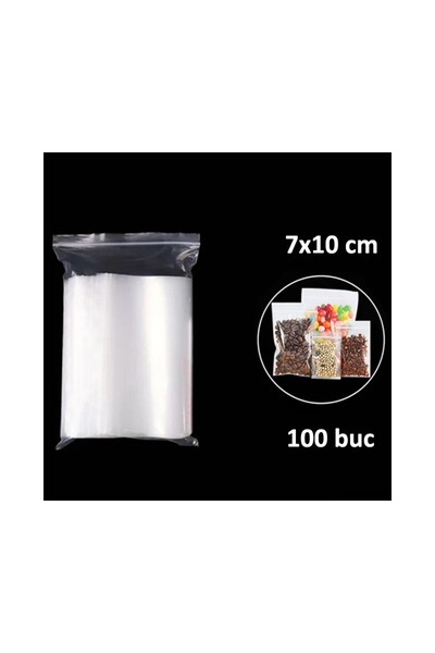 PROCART Set de 100 de pungi cu fermoar 70x100 pentru ambalare