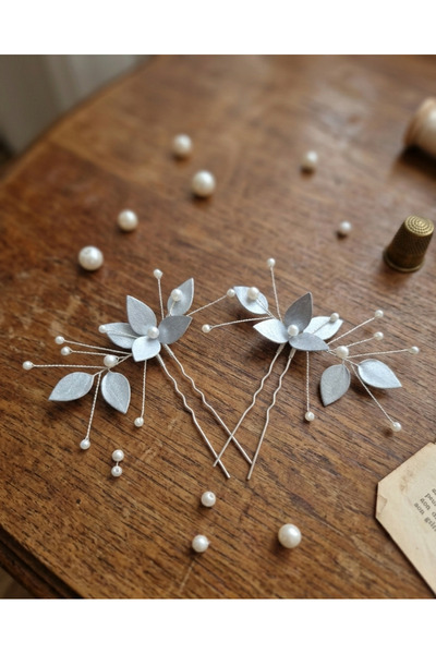 Mirnova İncili Toka-Gelin İkili Firkete-Mavi Gelin Firkete-Düğün-Nişan