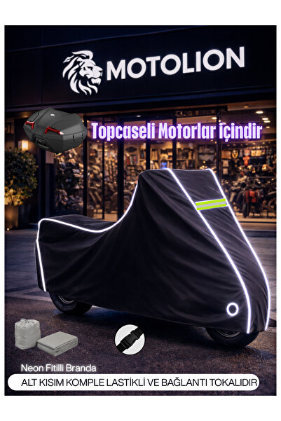 MotoLion غطاء محرك دراجة نارية من ماركة كوبيا أبريكوت 125 توبكاسيلي أسود-نيون...