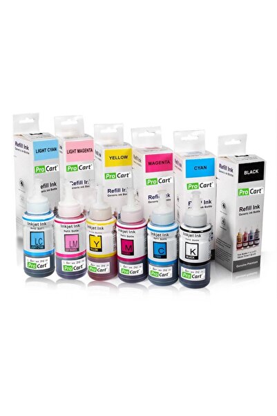 PROCART Σετ 6 χρωμάτων αναπλήρωσης φωτογραφικού μελανιού DYE για τη σειρά L τ...