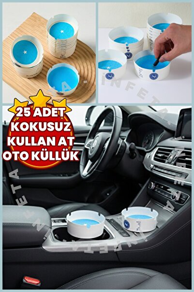 İnfeta 25 Adet Koku Emici Kullan At Oto Jel Küllük-Yeni Nesil Araç Ofis Kafe ...