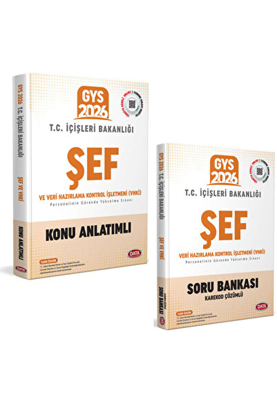 Data Yayınları 2026 GYS İçişleri Bakanlığı ŞEF VHKİ Veri Hazırlama Kontrol İş...