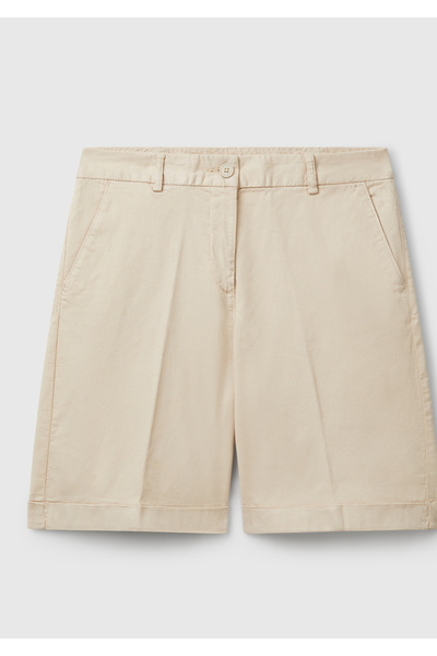 United Colors of Benetton Women's stone Cotton Blend buttoned front regular f...