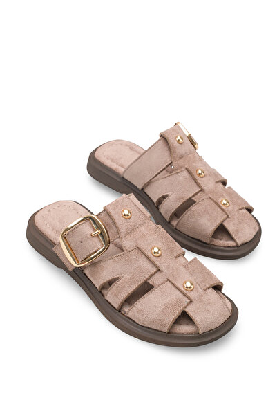 Riccon Femei papuci 0012282 Mink piele întoarsă