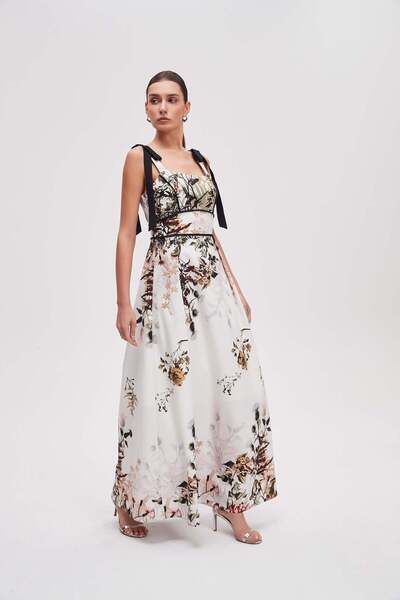 Livia Sleeveless patterned maxi dress