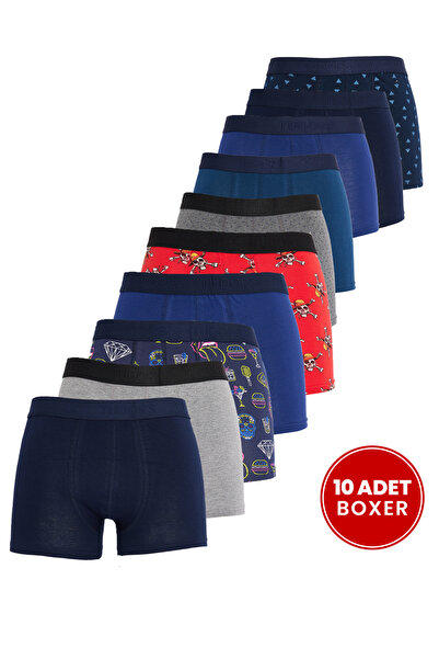 Tudors Men's 10-Piece Lycra Cotton Stretch Fabric Premium Series Boxer