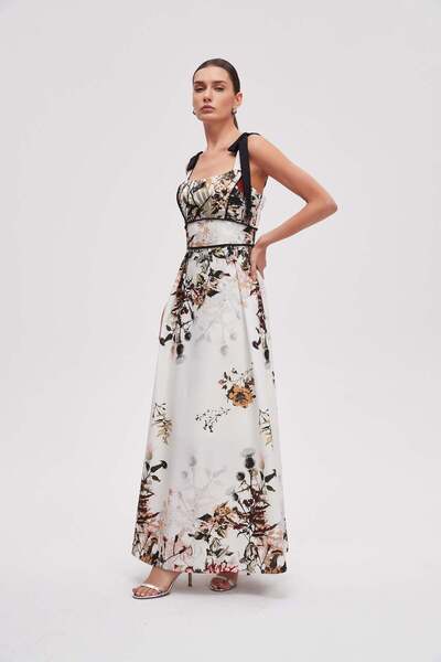 Livia فستان ماكسي بدون أكمام منقوش