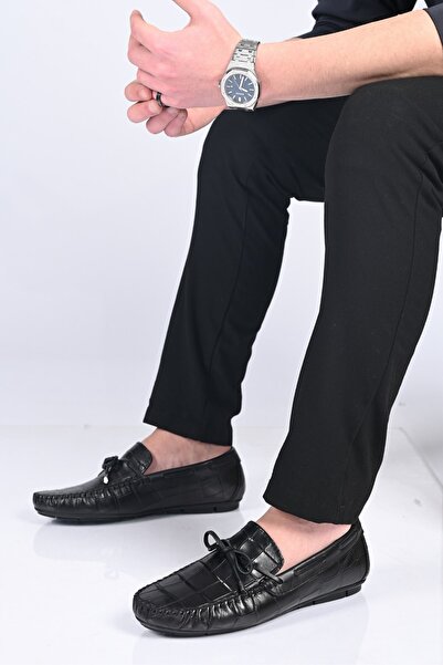 Bestello fără șireturi Fiyonklu poliuretan Talpă piele naturală loafers 028-2...