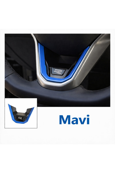 YıldızTuning شعار R على عجلة القيادة لسيارة فولكس فاجن توراج باللون الأزرق 20...