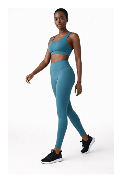 H1 Style Firming High Waist Sports Leggings Petrol Blue