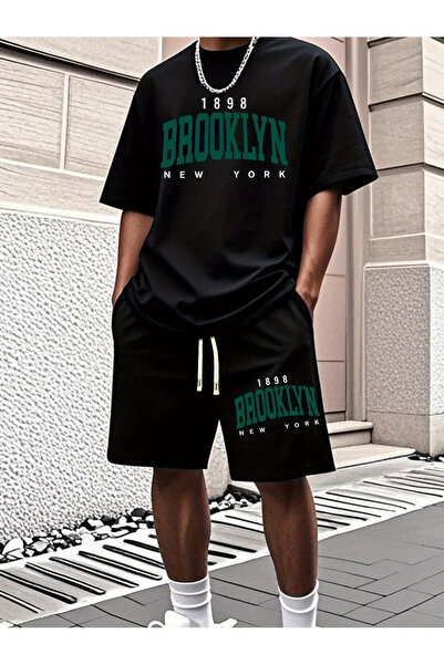 Flow touch Brokleyn shorts t-shirt - shorts bottom top tracksuit set Printed ...