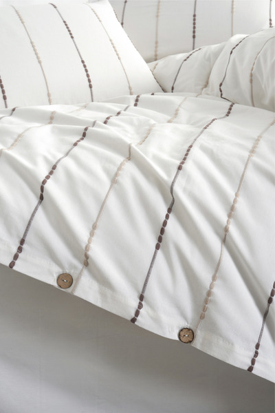 XVA Bohemian Double Duvet Cover Set Ribbed Woven Cotton Luxury Fabric