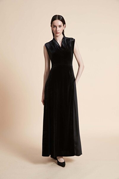 Yola فستان ماكسي سادة بدون أكمام